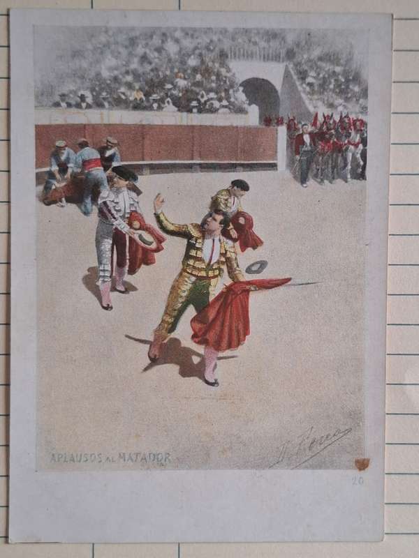 Antique Postcard - Spain - "Applause for the Matador"/ "Aplausos al Matador"  - Calleja Madrid No 5