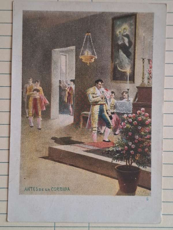Antique Postcard - Spain - "Before the bullfight"/ "Antes de la Corrida"  - Calleja Madrid No 506
