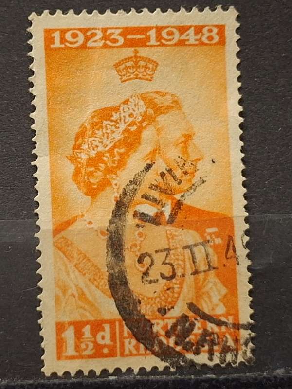 1948 - Zambia (Northern Rhodesia) - 1½P - Royal Wedding Silver Anniversary