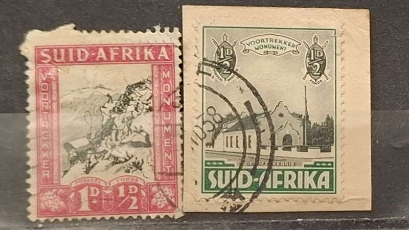 1933 - South Africa - ½ P  +   1+½ P - Charity Stamps for the Voortrekker Monument