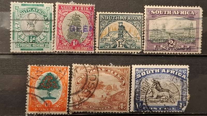 1930-1945 - South Africa - ½P + 1P +  1½P + 2P + 4P + 6P + 1Sh - Local Motives