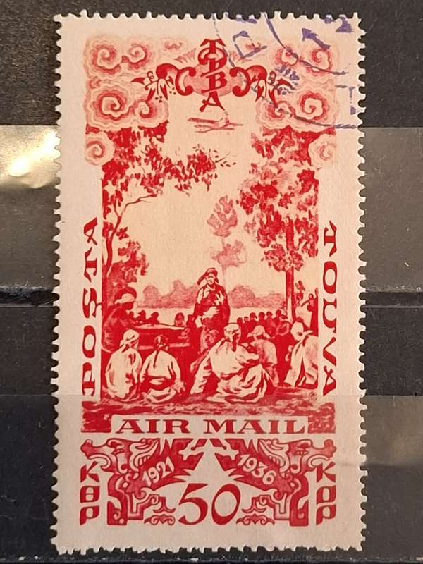 1936 - Tannu Touva (Russia/Mongolia) - 50K - Airmail - The 15th Anniversary of the People's Republi