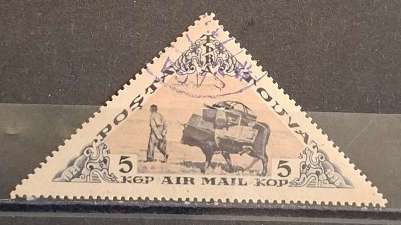 1936 - Tannu Touva (Russia/Mongolia) - 5K - Airmail - The 15th Anniversary of the People's Republic