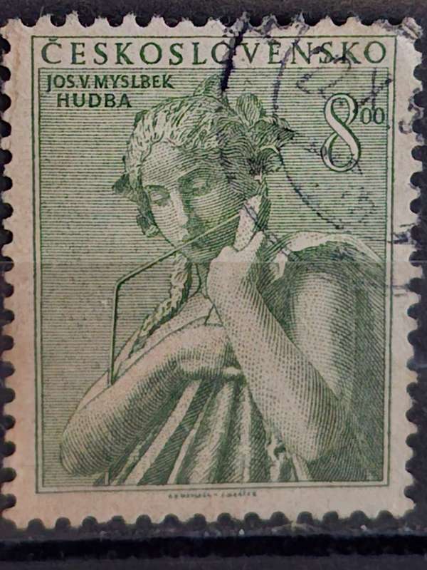 1922-1927 - Czechoslovakia - 50H - The 30th Anniversary of the Death of sculptor Myslbek
