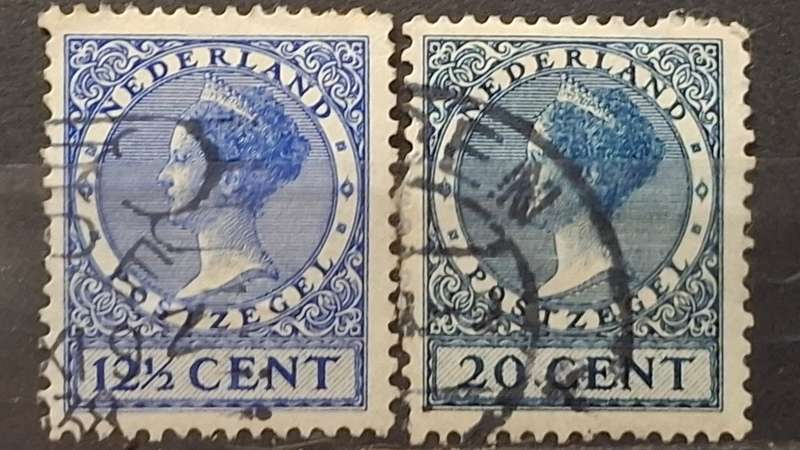 1924-1934 - Netherlands - 12½C + 20C -  Queen Wilhelmina