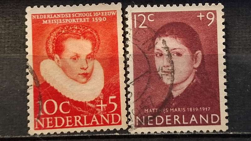 1956-1957 - Netherlands - 12+9 C +  10+5 C - Child Care