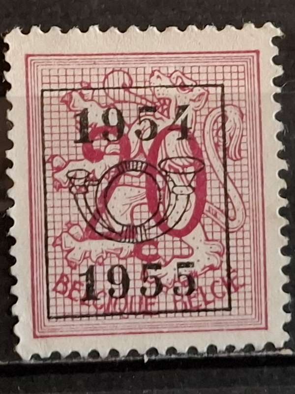 1954 - Belgium - 20 -  Unused - Overprint 1954/1955
