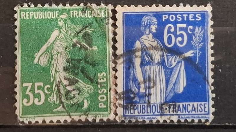 1937-1938 - France  - 35c + 65c - New Values