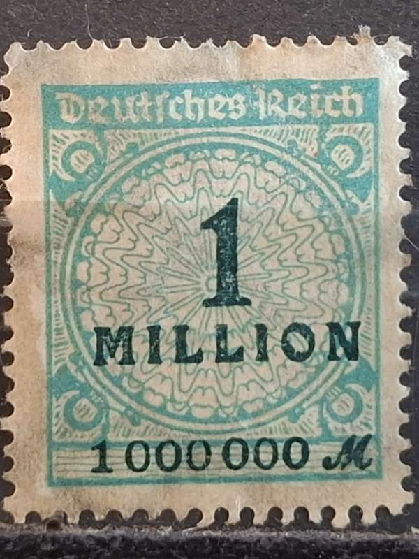1923 -  German Empire  - 1Mi.Mk. -  Unused - Overprinted Stamps