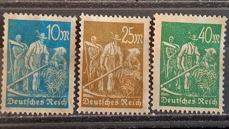 1922 -  German Empire  - 10Mk. +  25Mk. +  40Mk. - Daily Stamps