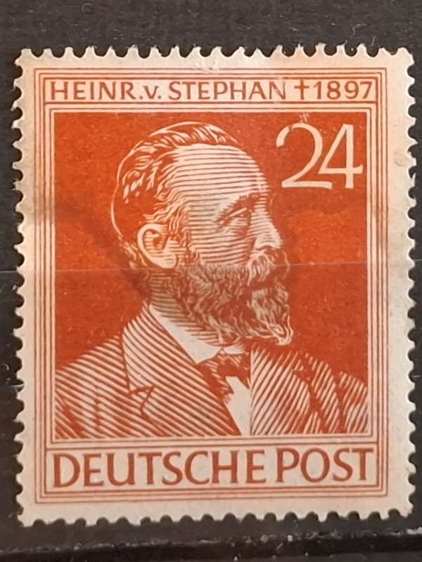 1947 - Joint allied occupation zone - 24(Pfg) -  Heinrich von Stephan Memorial Edition