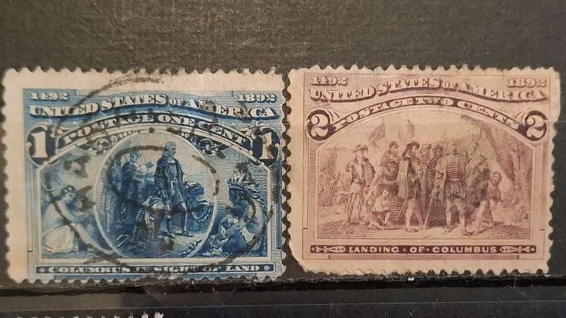 1893 - USA - 1C + 2C - Columbian Exposition Issue