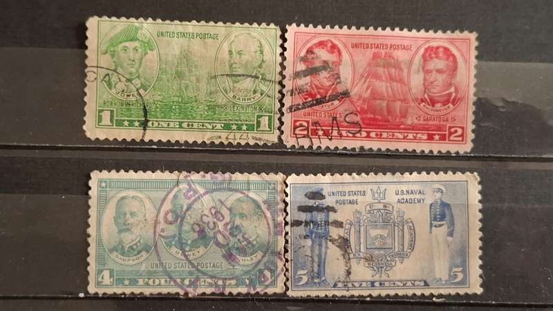 1936-1937 - USA - 1c + 2c + 4c + 5c - Navy Issue