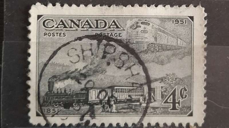1951 - Canada - 4C - The 100th Anniversary of Canadian Stamps