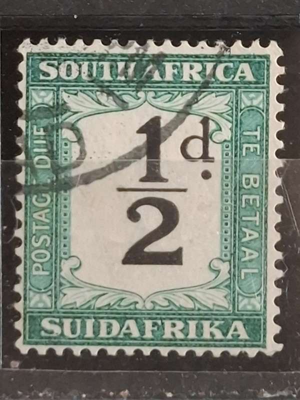 1927-1928 - South Africa - ½P - Numeral Stamps - Redrawn -  No WM