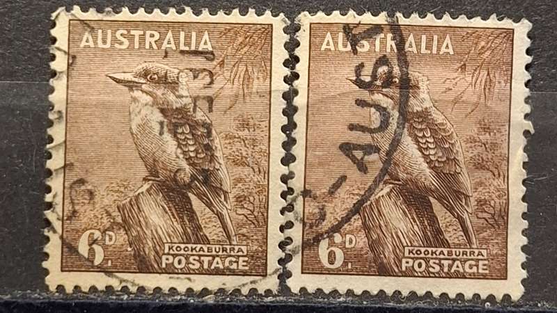 1937-1949/1956 - Australia - 6P + 6P - Kookaburra