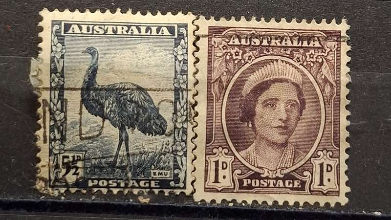 1942 -1944  - Australia - 5½P + 1 P - Definitives