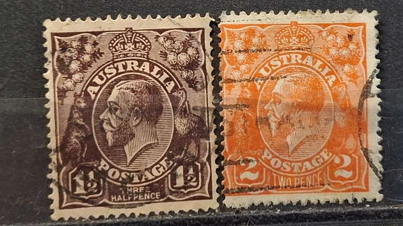 1915 -1923 - Australia - 1½P + 2P - King George V