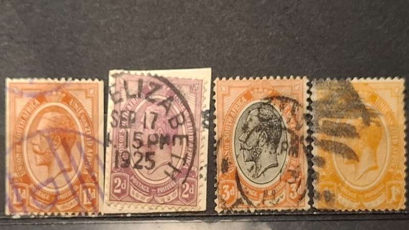 1913-1922 - Union of South Africa - 1½P + 2P + 3P + 1Sh -  King George V