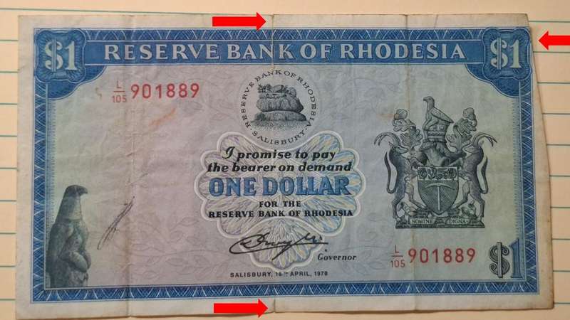 1978 - Rhodesia - $ 1 - Dr. Desmond C. Crough - Demonetised Yes - L 105 901889