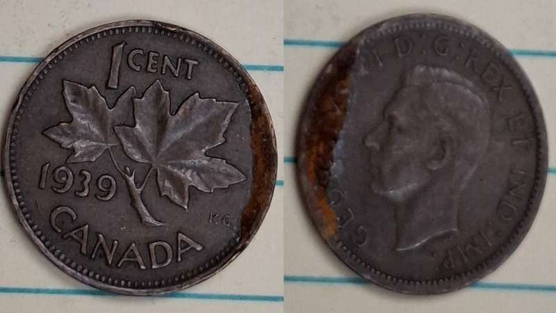 1939 - Canada - 1 Cent - George VI - Demonetised No - Bronze