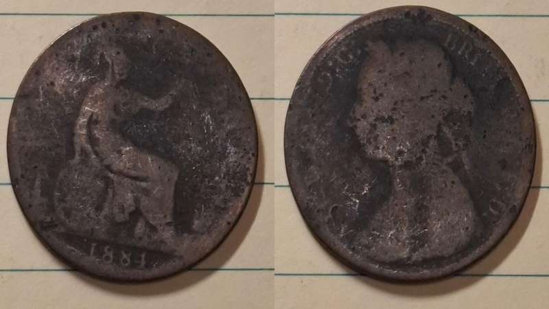 1884 - UK - 1 Penny - Victoria - Demonetised Aug 1971 - Bronze
