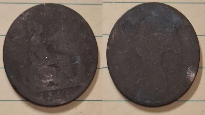 1866 - UK - 1 Penny - Victoria - Demonetised Aug 1969 - Bronze
