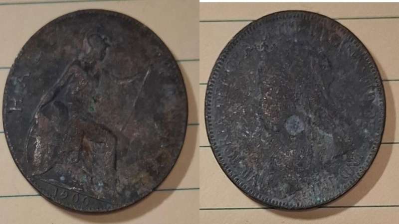 1900 - UK - ½ Penny - Victoria - Demonetised Aug 1969 - Bronze