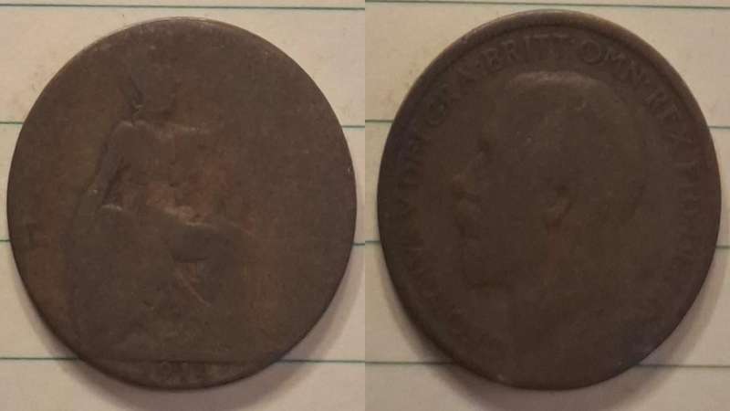 1914 - UK - ½ Penny - George V - Demonetised Aug 1969 - Bronze