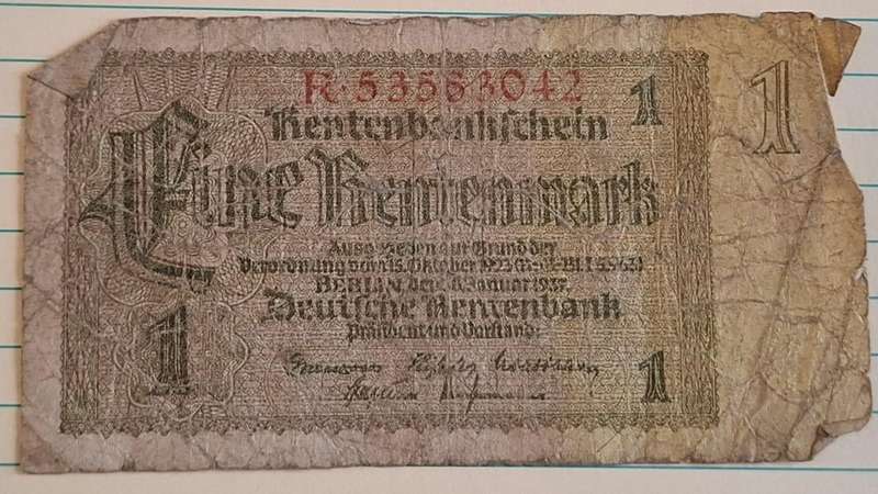 1937 - Germany - 1 Rentemark -  - Demonetised Jul 1948 - R 53563042