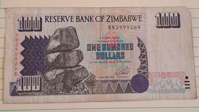 1995 - Zimbabwe - $ 100 - Leonard Ladislas Tsumba - Demonetised Aug 2006 - HN 2999268