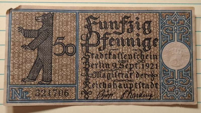 1921 - Germany - 50 Pfennigs - Bezirk 12 Steglitz - Weimar Republic - 321706