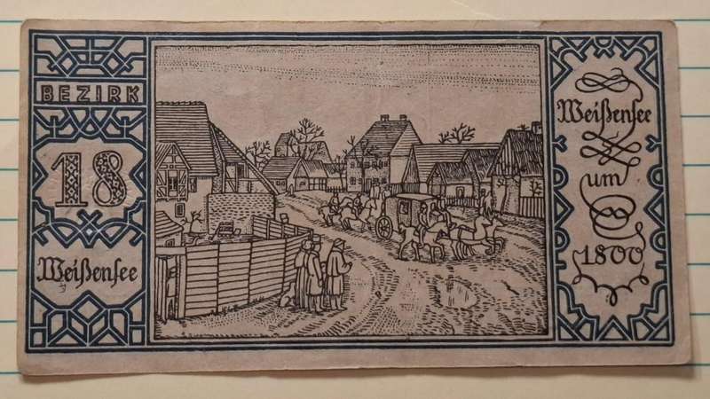1921 - Germany - 50 Pfennigs - Bezirk 18 Weisse see - Weimar Republic - 854606