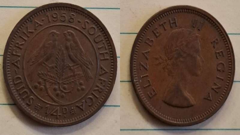 1953 - South Africa - ½ Penny - Elizabeth II - Demonetised Mar 1961 - Bronze