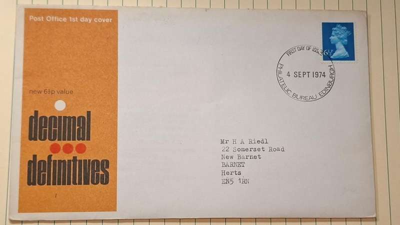1974 - UK - First Day Cover with Insert - 6½P - Elizabeth II -  Postmark: Philatelic Bureau Edinburg