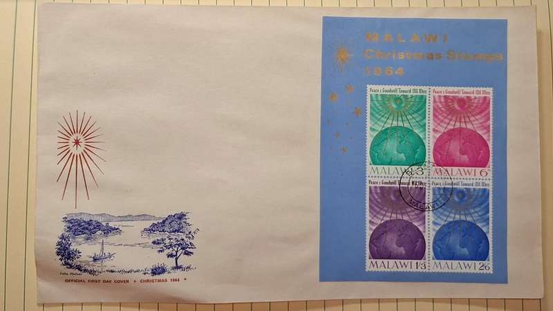 1964 - Malawi - First Day Cover without Insert - Christmas Stamps Dec 1964 - Postmark: Blantyre