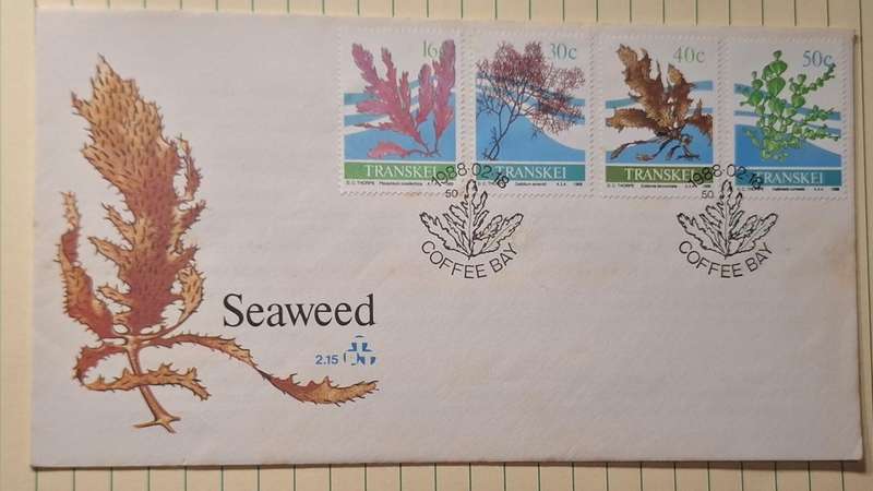 1988 - Transkei - First Day Cover with Insert - Seaweed 2.15 - Postmark Coffee Bay