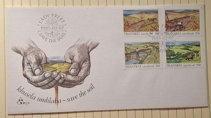 1985 - Transkei - First Day Cover with Insert - Khusela umhlaba -  save the soil - 2.3 -  Postmark L