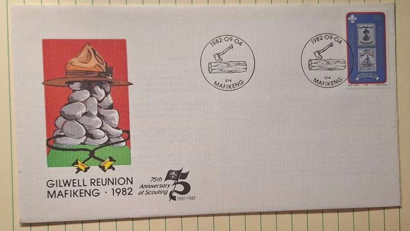 1982 - Bophuthatswana - First Day Cover with Insert - Gilwell Reunion Mafikeng - 75th Anniversary of