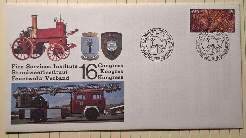 1984 - SWA - First Day Cover with Insert - Fires Services Institute 16 Congress -  Postmark SAFSI SW