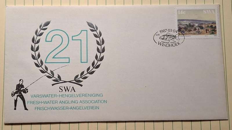 1987 - SWA - First Day Cover with Insert - Fresh-Water Angling Association -  Postmark Windhoek
