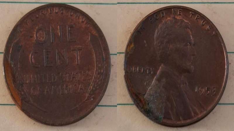 1953 - USA - 1 Cent  -  "Lincoln - Wheat Ears Reverse" -  - Bronze