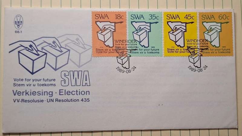 1989 - SWA - First Day Cover with Insert - Election UN Resolution 435 -  Vote for your future -  Pos