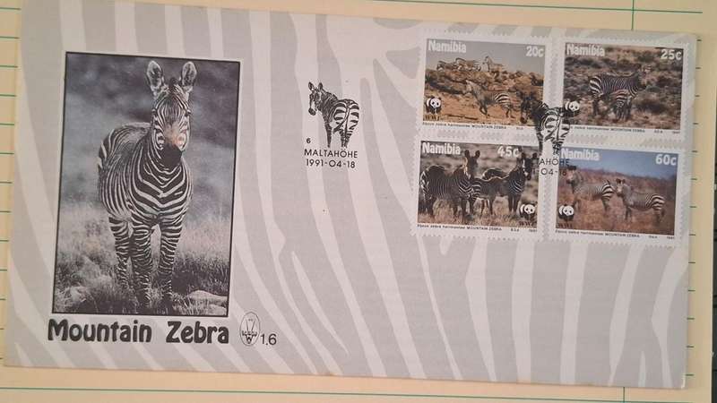 1991 - Namibia - First Day Cover with Insert - Mountain Zebra - Postmark Maltahohe
