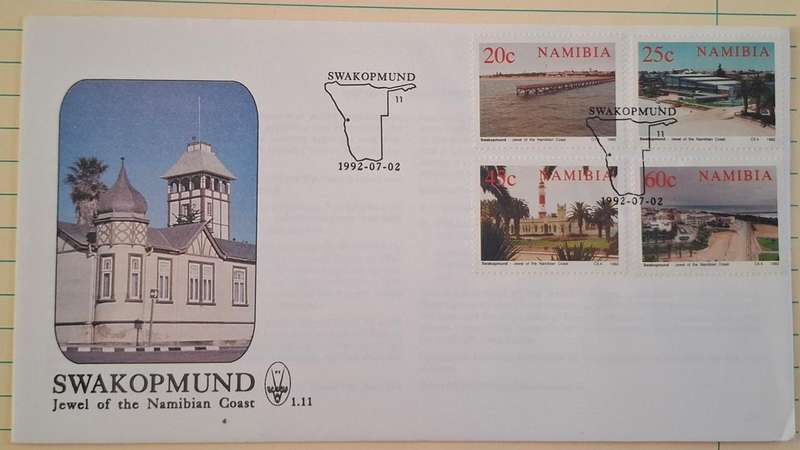 1992 - Namibia - First Day Cover with Insert - Swakopmund Jewel of the Namibian Coast -  Postmark Sw