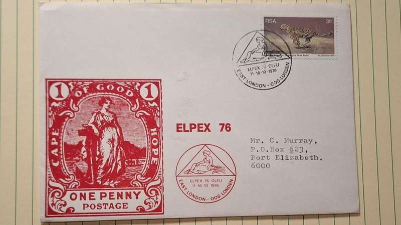 1976 - RSA - Cover - Elpex 76 One Penny Postage Cape of Good Hope -  Postmark East London