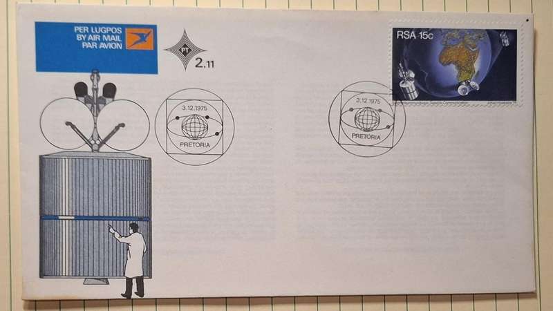 1975 - RSA - FDC with insert - Airmail 2.11 -  Pretoria
