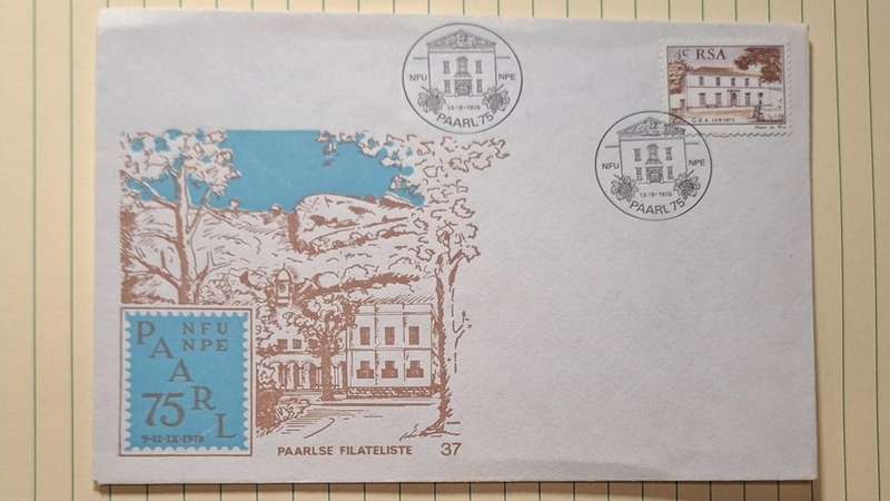 1975 - RSA - FDC without insert - Paarlse Philatelist 37 - Postmark Paarl 75