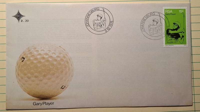 1976 - RSA - FDC with insert - Gary Player 2.20 -  Postmark Johannesburg