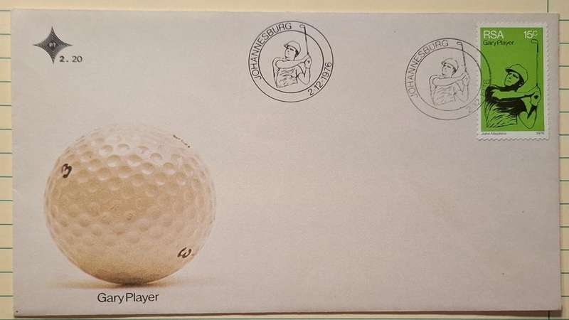 1976 - RSA - FDC without insert - Gary Player 2.20 -  Postmark Johannesburg